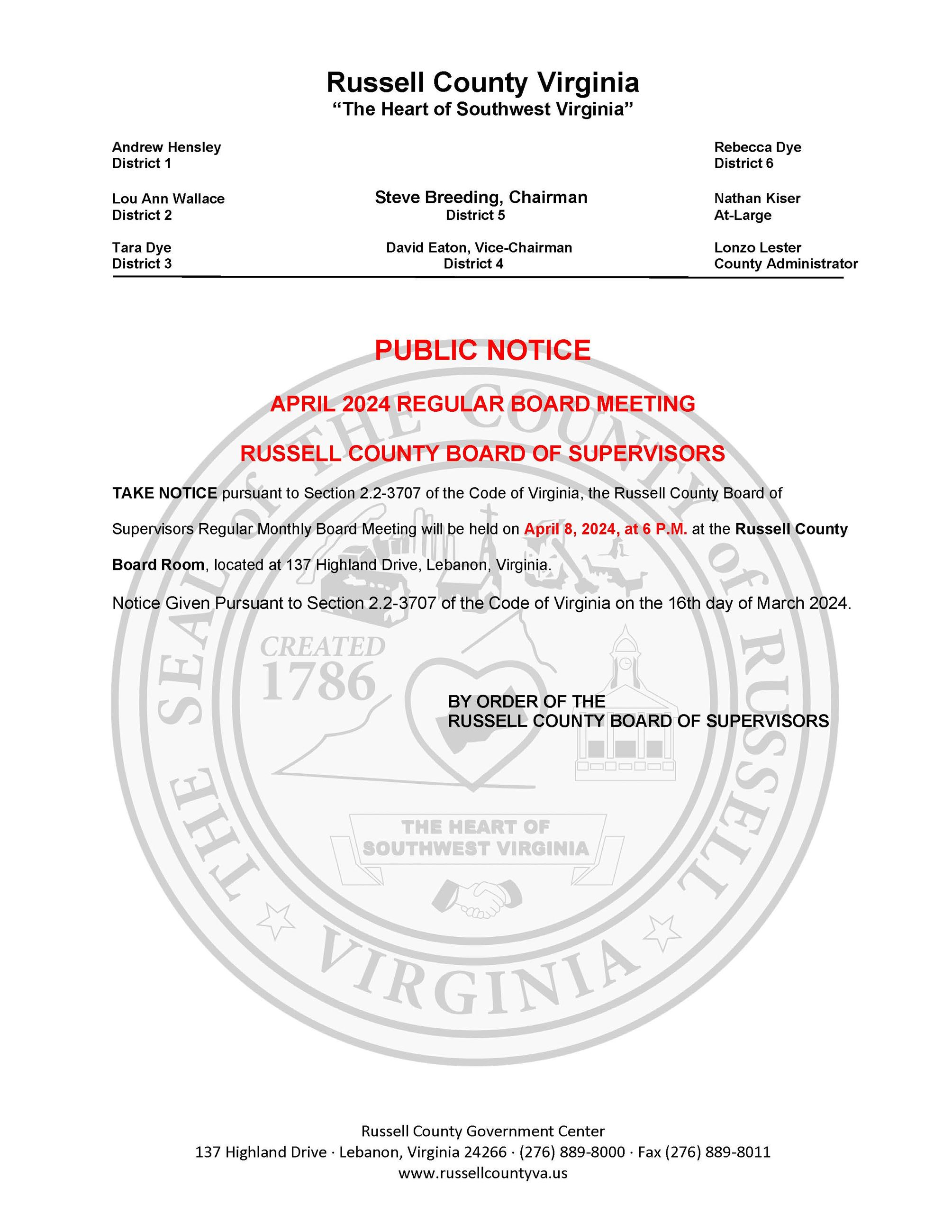 Public Notice