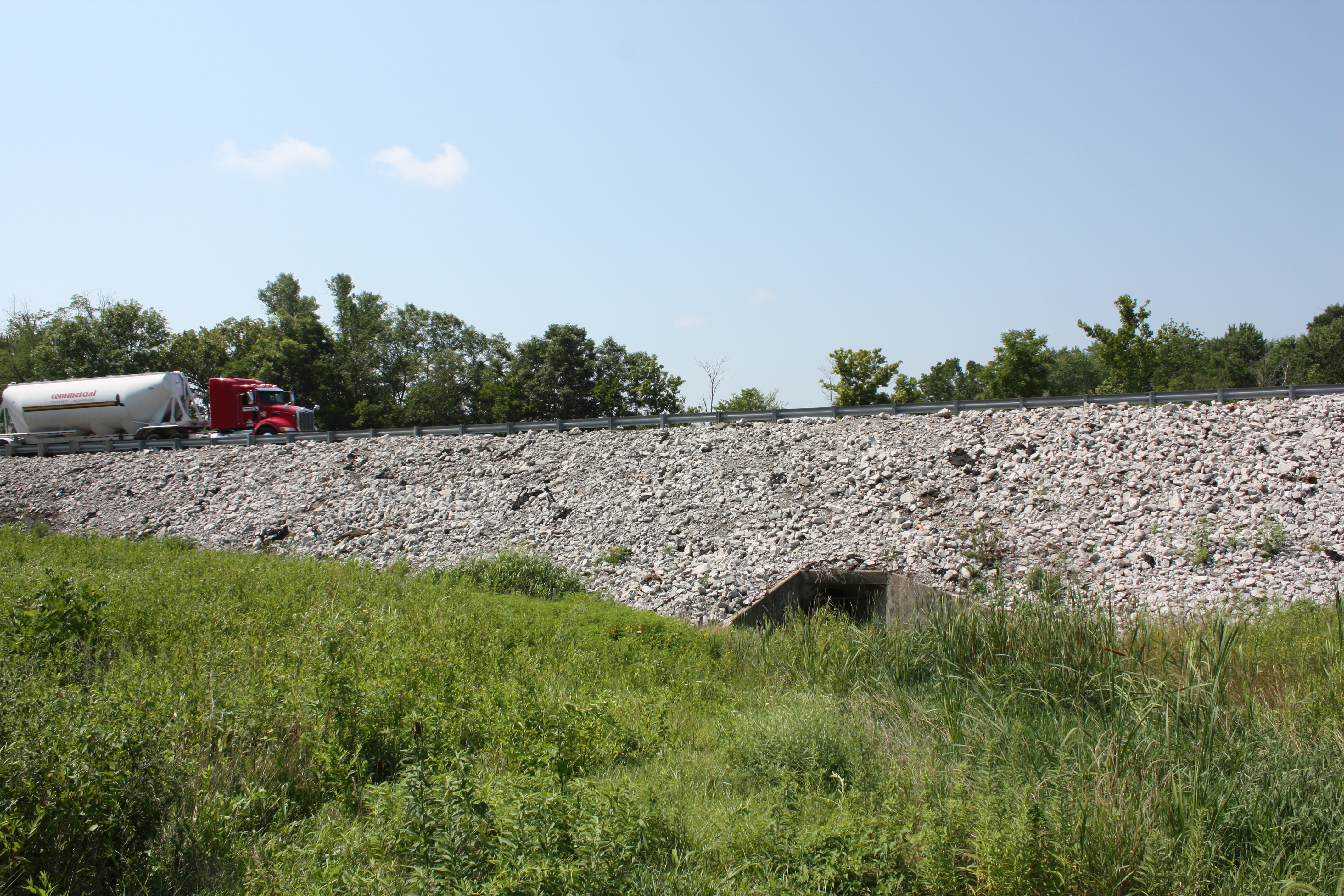 Completed road stabilization project.