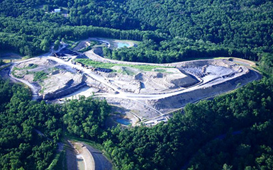 Aerial View of Pittsburgh Botanic Garden.