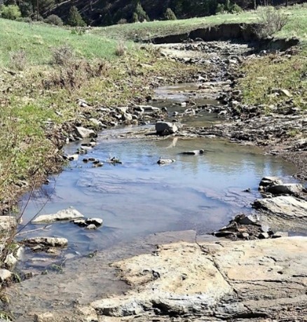 Completed stream restoration project. Photo courtesy of New Mexico Abandoned Mine Land Program.